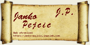 Janko Pejčić vizit kartica